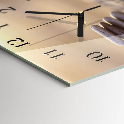 Quadrato orologio da parete Pietre