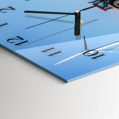 Quadrato orologio in vetro decorativo Campo di trattori