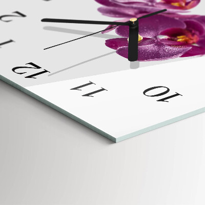 Quadrato orologio da parete Orchidea