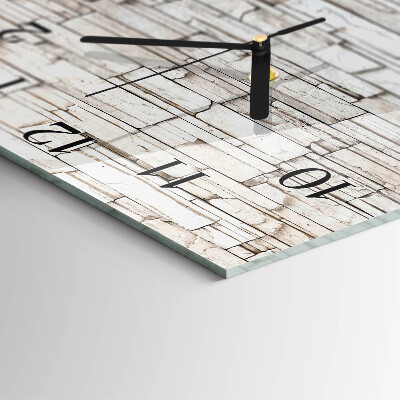 Orologio quadrato in vetro Clinker