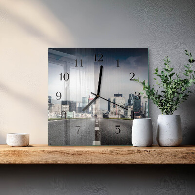 Quadrato orologio da parete Strada per la città