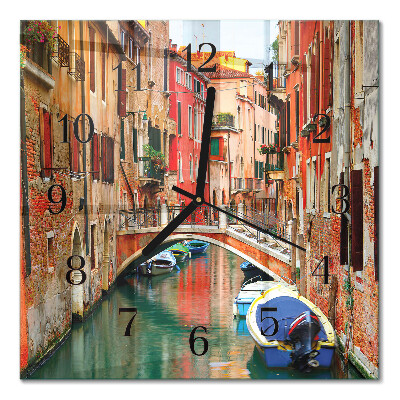 Quadrato orologio in vetro decorativo Venezia