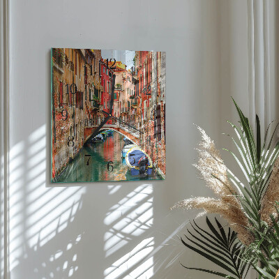 Quadrato orologio in vetro decorativo Venezia