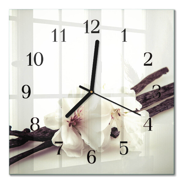 Orologio quadrato in vetro Vaniglia