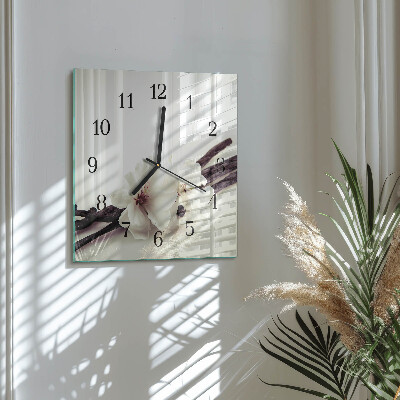 Orologio quadrato in vetro Vaniglia