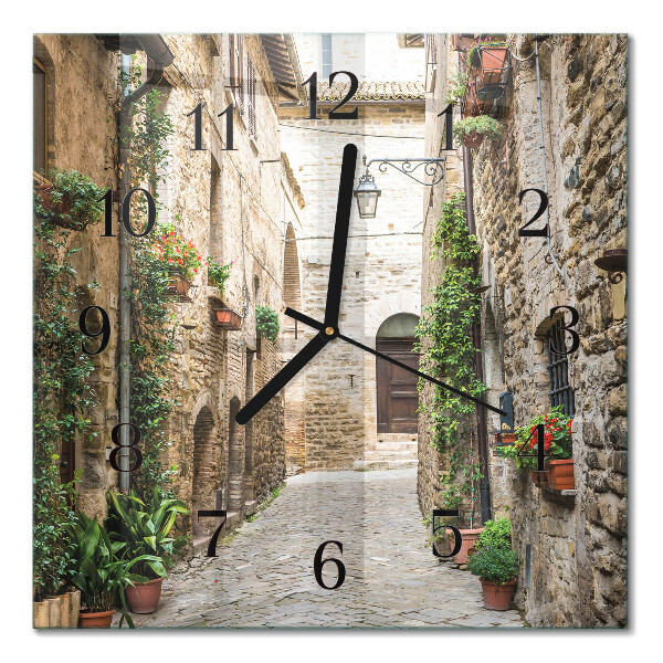 Quadrato orologio in vetro decorativo Viale