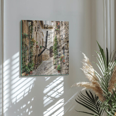 Quadrato orologio in vetro decorativo Viale