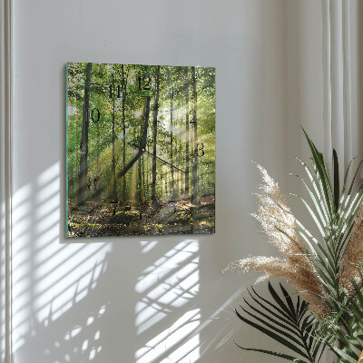 Quadrato orologio da parete Natura della foresta