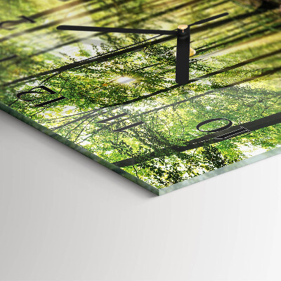 Quadrato orologio da parete Natura della foresta