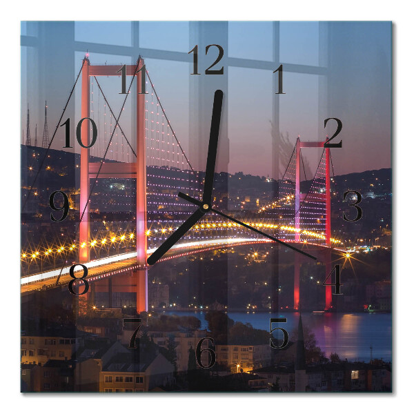 Orologio quadrato in vetro Ponte