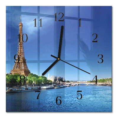 Quadrato orologio da parete Il cielo di Parigi