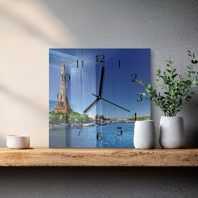 Quadrato orologio da parete Il cielo di Parigi