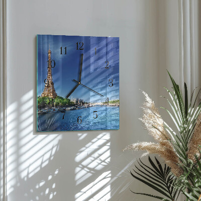 Quadrato orologio da parete Il cielo di Parigi