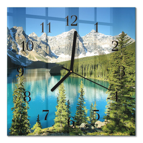 Quadrato orologio da parete Natura montana