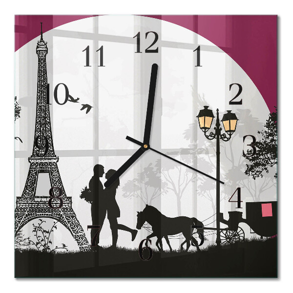 Orologio quadrato Amore di Parigi