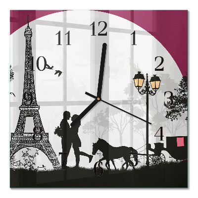 Orologio quadrato Amore di Parigi