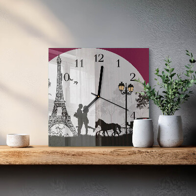Orologio quadrato Amore di Parigi