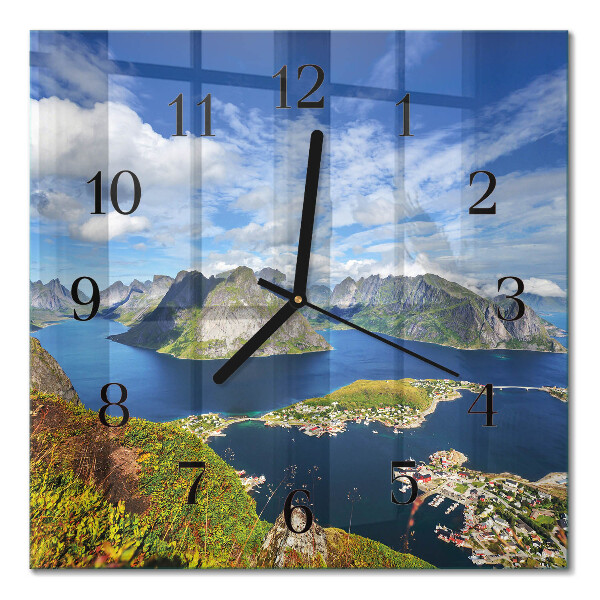 Orologio quadrato Montagne