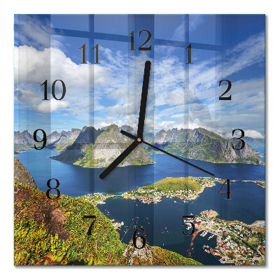 Orologio quadrato Montagne