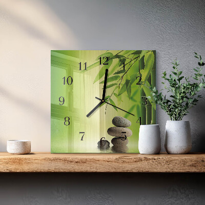Orologio quadrato in vetro Pietre
