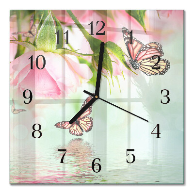 Orologio quadrato Farfalle