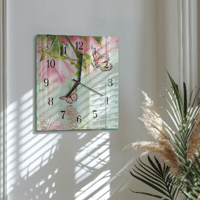 Orologio quadrato Farfalle
