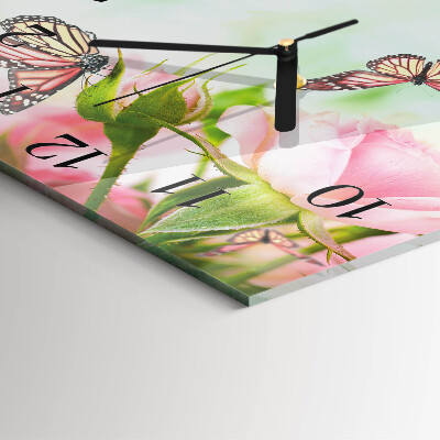 Orologio quadrato Farfalle