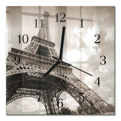 Quadrato orologio in vetro decorativo Parigi