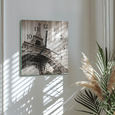Quadrato orologio in vetro decorativo Parigi