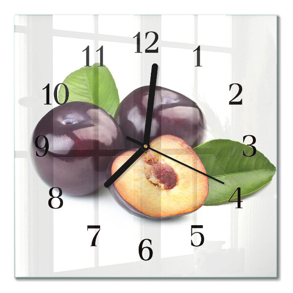 Orologio quadrato in vetro Prugne
