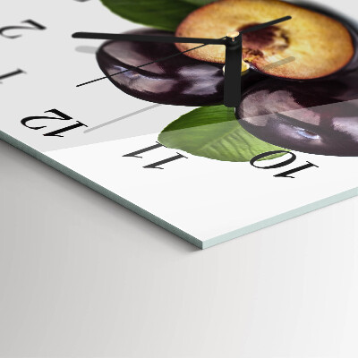 Orologio quadrato in vetro Prugne