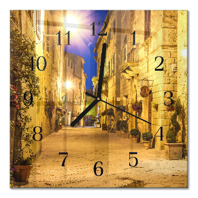 Orologio quadrato Strada di notte