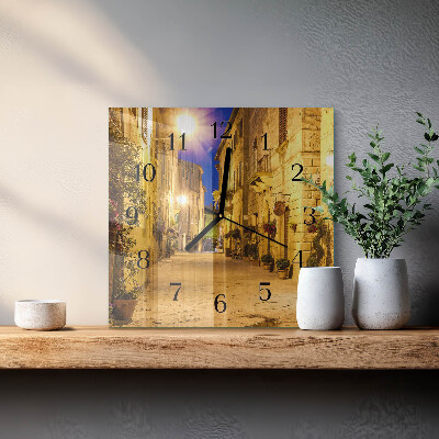 Orologio quadrato Strada di notte