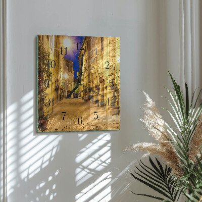 Orologio quadrato Strada di notte