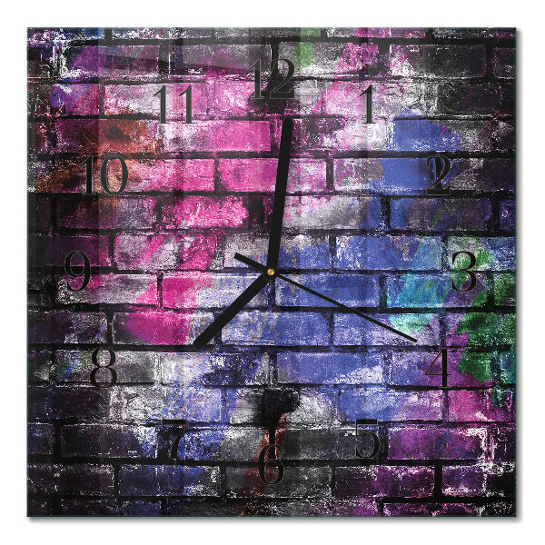 Quadrato orologio in vetro decorativo Mattone