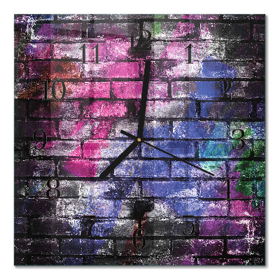 Quadrato orologio in vetro decorativo Mattone