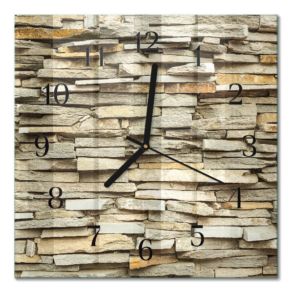 Orologio quadrato in vetro Pietre