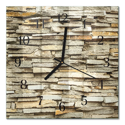 Orologio quadrato in vetro Pietre