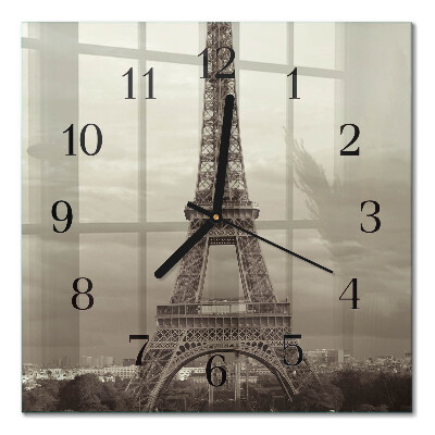 Orologio quadrato in vetro Torre Eiffel