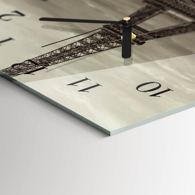 Orologio quadrato in vetro Torre Eiffel
