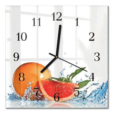 Quadrato orologio da parete Pompelmo
