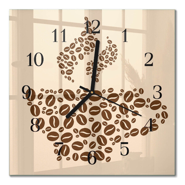 Orologio quadrato Caffè