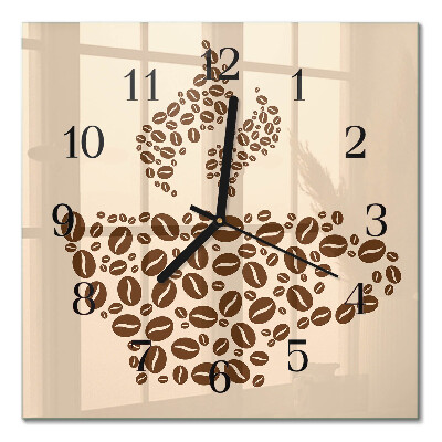 Orologio quadrato Caffè
