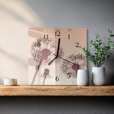 Orologio quadrato in vetro Dente di leone