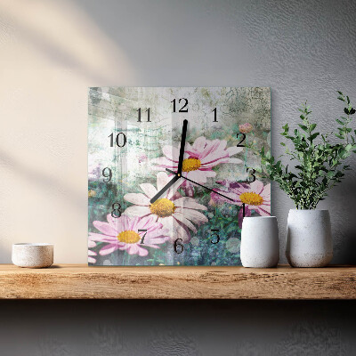 Orologio quadrato in vetro Mobili