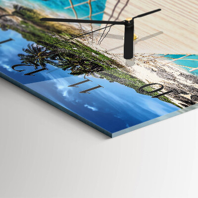 Quadrato orologio in vetro decorativo Ponte sull'isola