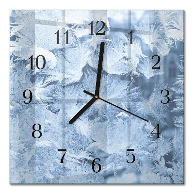 Orologio quadrato in vetro Fiocchi di neve