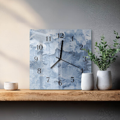 Orologio quadrato in vetro Fiocchi di neve