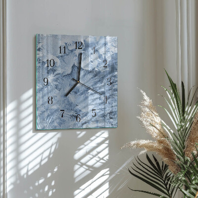 Orologio quadrato in vetro Fiocchi di neve