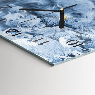 Orologio quadrato in vetro Fiocchi di neve